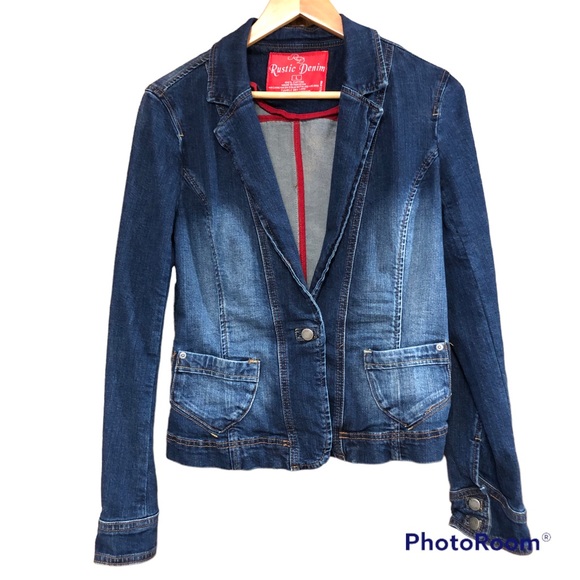 Rustic Denim Denim Jacket/Blazer Size L - Picture 1 of 10
